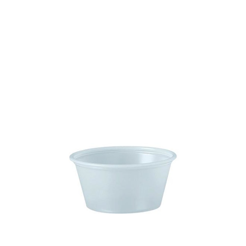 Polystyrene Portion Cups, 2 oz, Plastic, Translucent, 250/Bag, 10 Bags/Carton. Picture 1