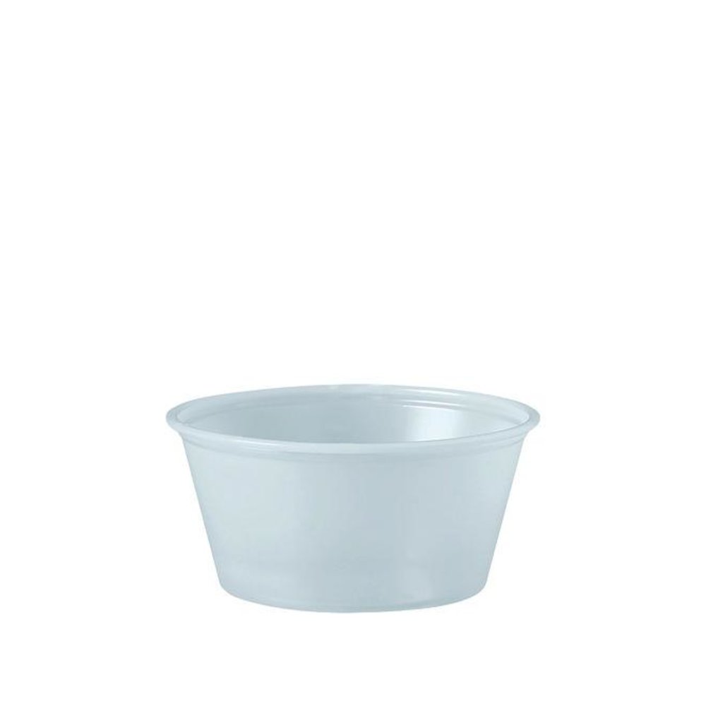 Polystyrene Portion Cups, 3.25 oz, Plastic, Translucent, 250/Bag, 10 Bags/Carton. Picture 1