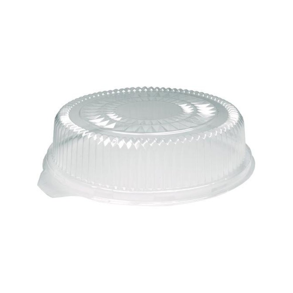 Plastic Dome Lids, Embossed, Fits 4012/4013, 12" Diameter, Clear, 25/Carton. Picture 1