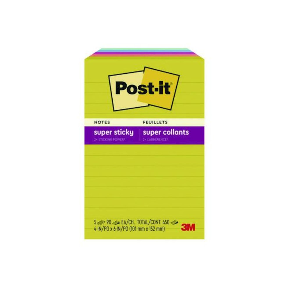 Note Pads in Summer Joy Color Collection Colors, 4" x 6", Note Ruled, 90 Sheets/Pad, 5 Pads/Pack. Picture 4