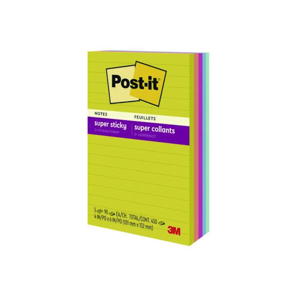 Note Pads in Summer Joy Color Collection Colors, 4" x 6", Note Ruled, 90 Sheets/Pad, 5 Pads/Pack. Picture 5