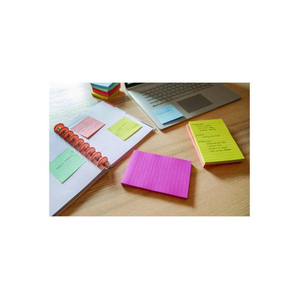 Note Pads in Summer Joy Color Collection Colors, 4" x 6", Note Ruled, 90 Sheets/Pad, 5 Pads/Pack. Picture 7