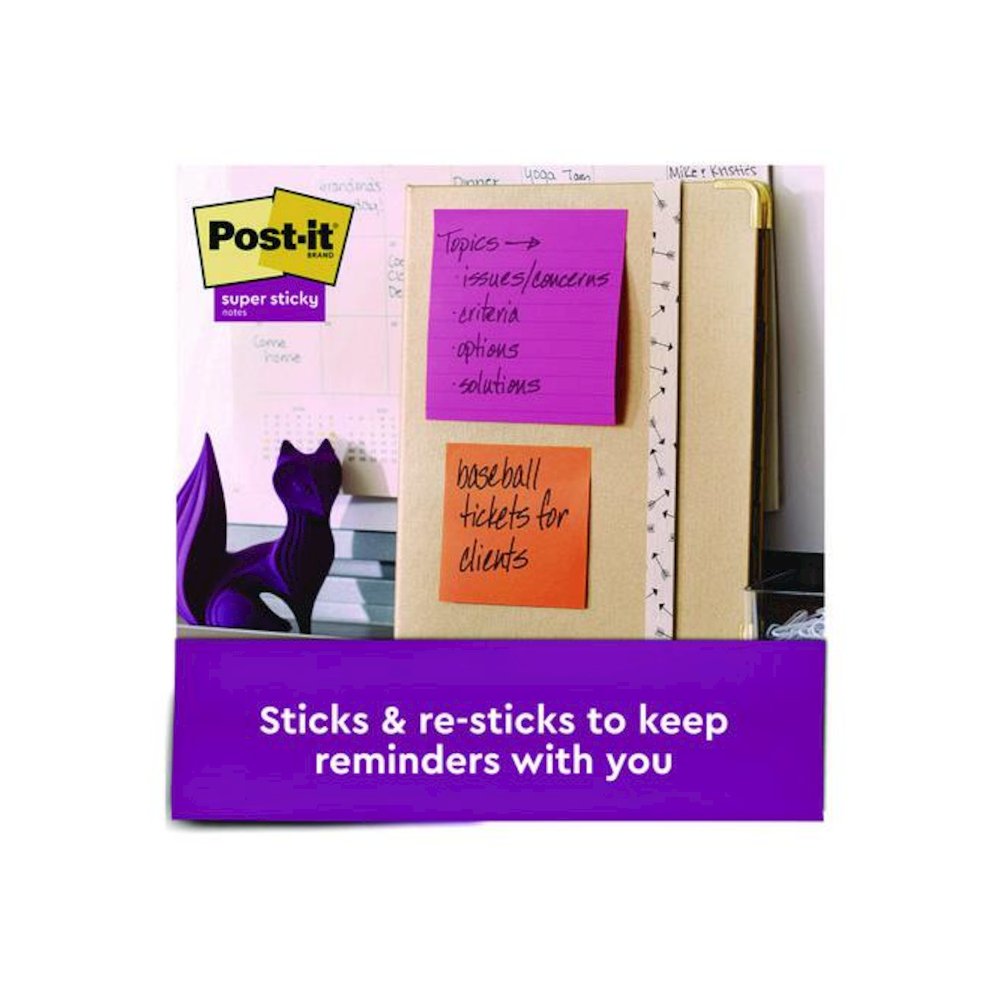 Note Pads in Summer Joy Color Collection Colors, 4" x 4", Note Ruled, 90 Sheets/Pad, 6 Pads/Pack. Picture 2