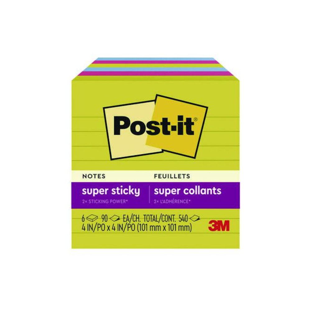 Note Pads in Summer Joy Color Collection Colors, 4" x 4", Note Ruled, 90 Sheets/Pad, 6 Pads/Pack. Picture 6