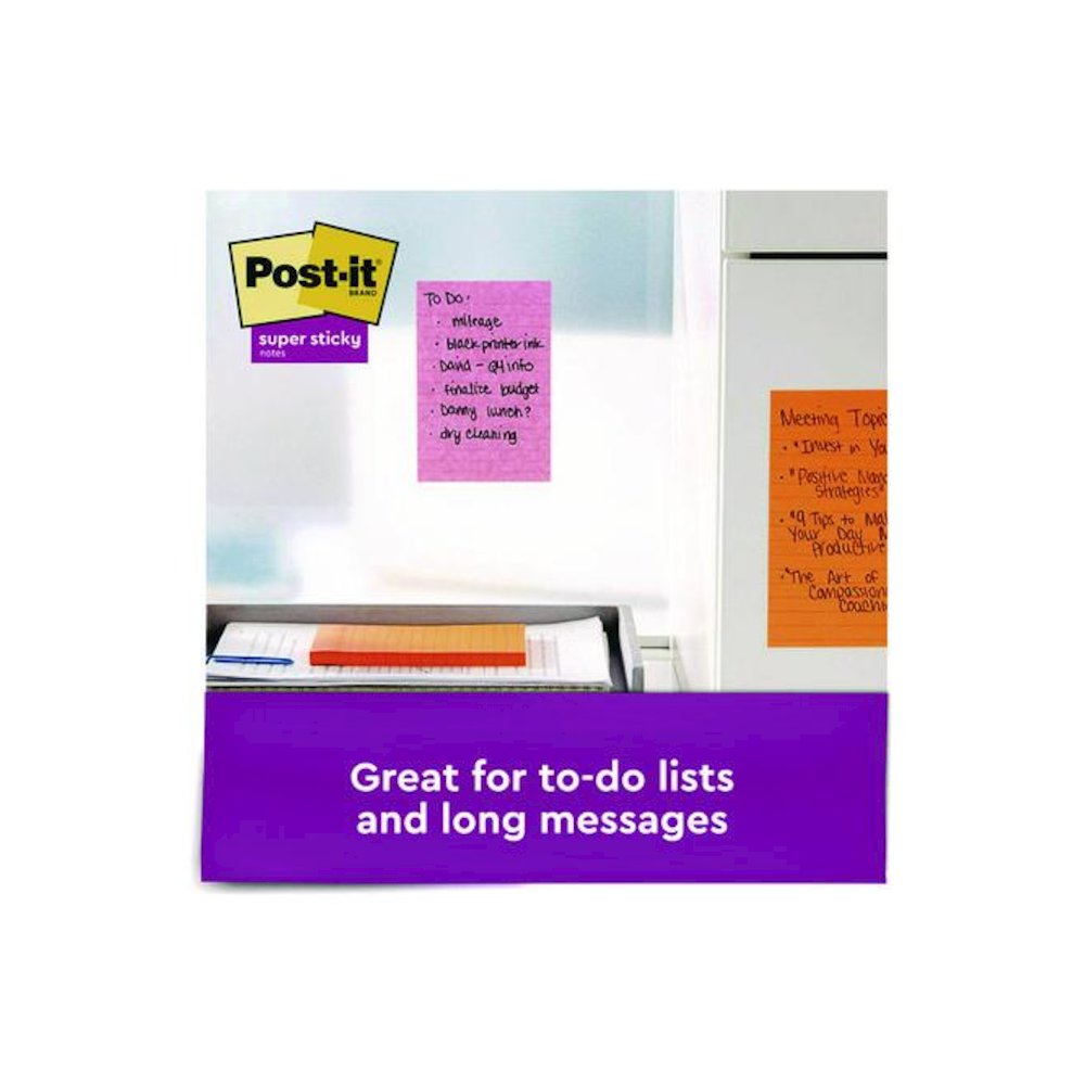 Note Pads in Summer Joy Color Collection Colors, 4" x 6", Note Ruled, 90 Sheets/Pad, 5 Pads/Pack. Picture 2