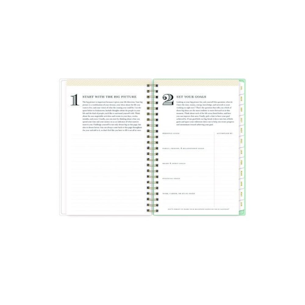 Day Designer "Secret Garden Mint" Academic Year Weekly/Monthly Notes Planner, 8 x 5, 12-Month (July to June): 2025-2026. Picture 6