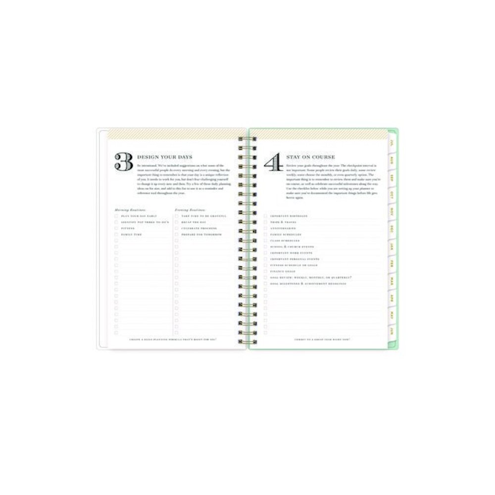 Day Designer "Secret Garden Mint" Academic Year Weekly/Monthly Notes Planner, 8 x 5, 12-Month (July to June): 2025-2026. Picture 7