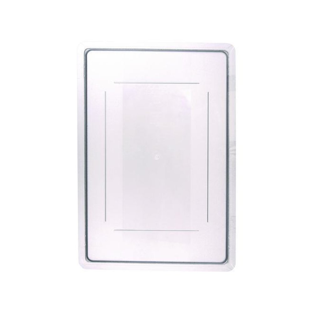 StorPlus Polycarbonate Food Storage Container Lid, 18 x 26 x 1.28, Clear, Plastic. Picture 3