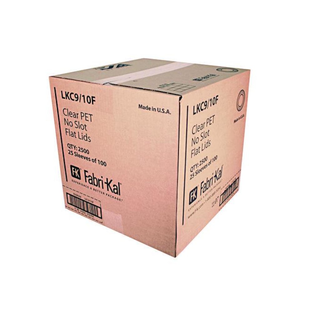Kal-Clear/Nexclear Drink Cup Lids, Flat Lid with No Slot, Fits 9 oz to 10 oz Cold Cups, Plastic, Clear, 2,500/Carton. Picture 2