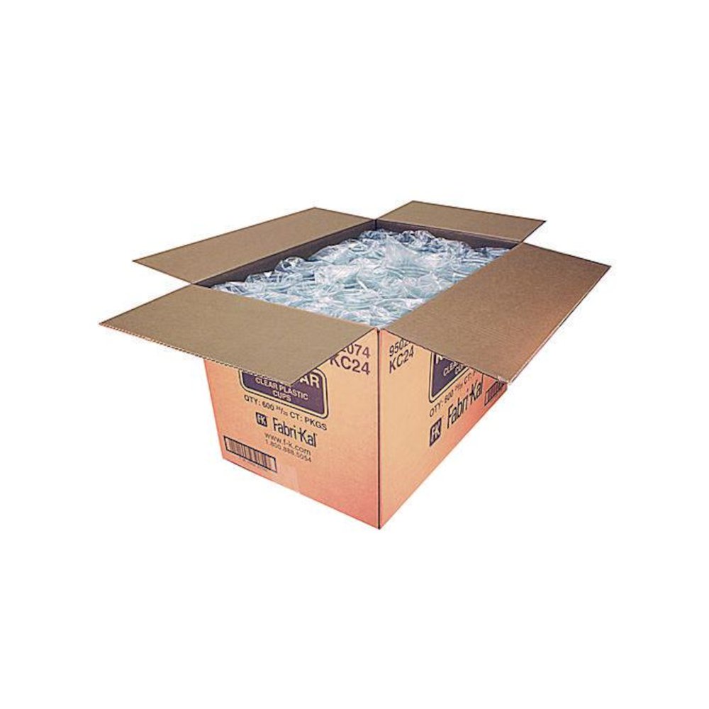 Kal-Clear PET Cold Drink Cups, 24 oz, Plastic, Clear, 25/Sleeve, 24 Sleeves/Carton. Picture 4