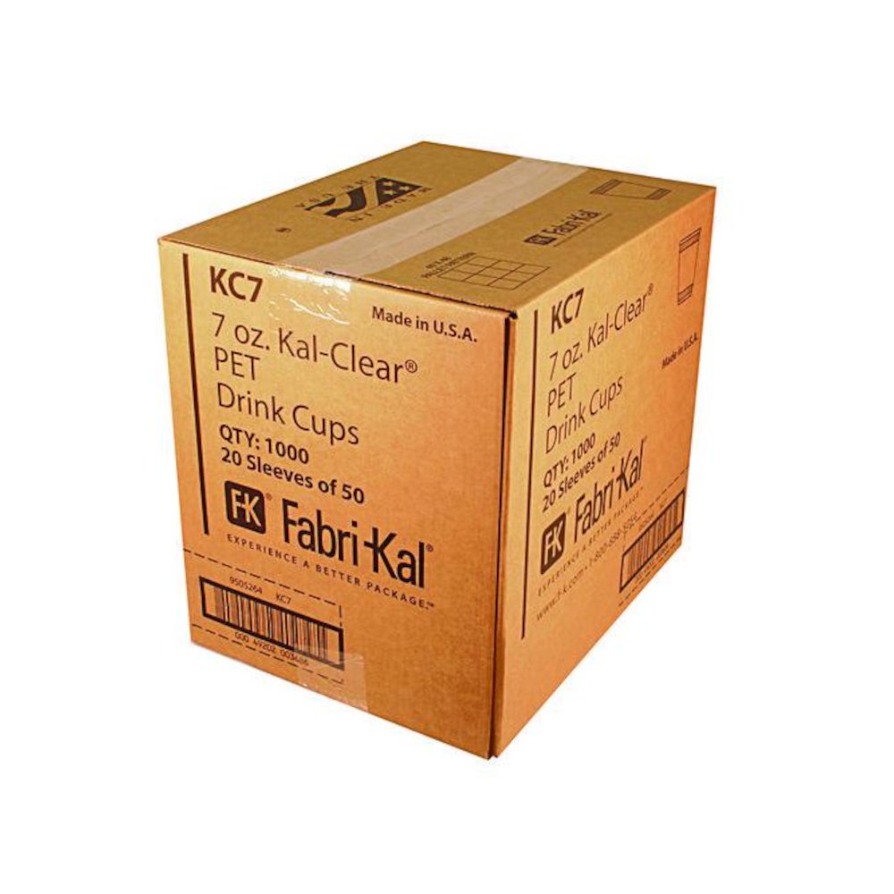 Kal-Clear PET Cold Drink Cups, 7 oz, Plastic, Clear, 1,000/Carton. Picture 2