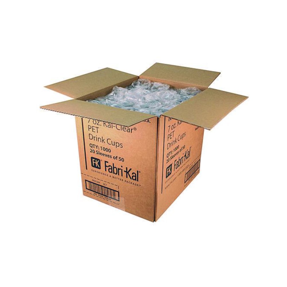 Kal-Clear PET Cold Drink Cups, 7 oz, Plastic, Clear, 1,000/Carton. Picture 4