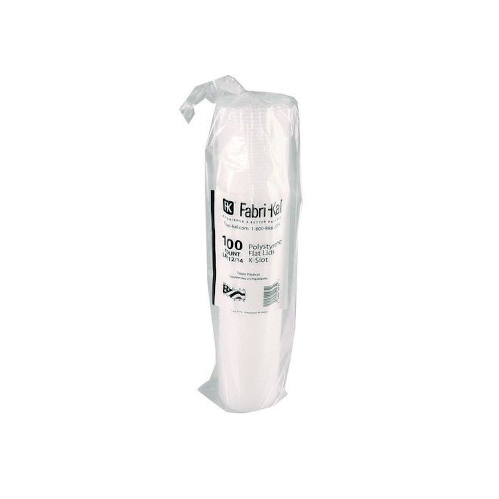 Kal-Clear/Nexclear Drink Cup Lids, Flat, X-Style Straw Slot, Fits 12 oz to 14 oz Cold Cups, Plastic, Translucent, 1,000/CT. Picture 3