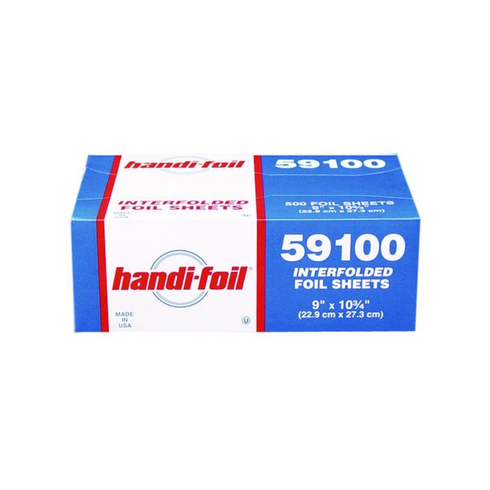 Interfolded Foil Sheets, 55 Gauge, 9 x 10.75, 500/Box, 6 Boxes/Carton. Picture 1