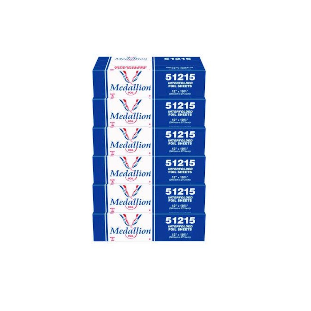 Medallion Interfolded Foil Sheets, 12 x 10.75, 500/Box, 6 Boxes/Carton. Picture 1