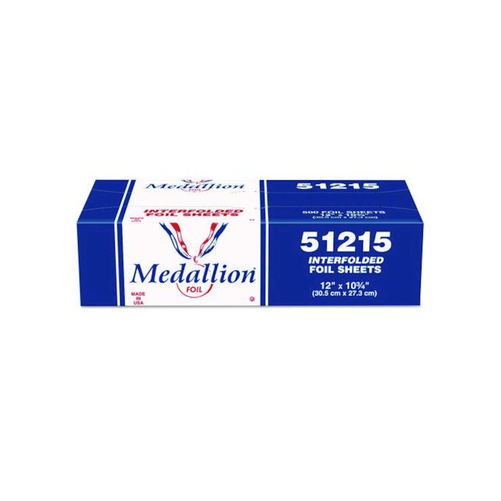 Medallion Interfolded Foil Sheets, 12 x 10.75, 500/Box, 6 Boxes/Carton. Picture 2