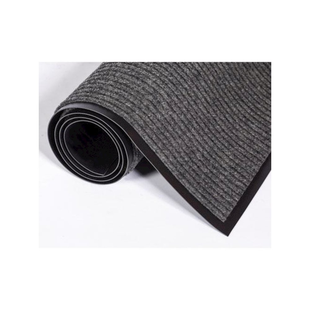 Needle-Rib Wiper/Scraper Mat, Rectangular, Gray Ribbed Surface, 36" x 10 ft. Picture 2