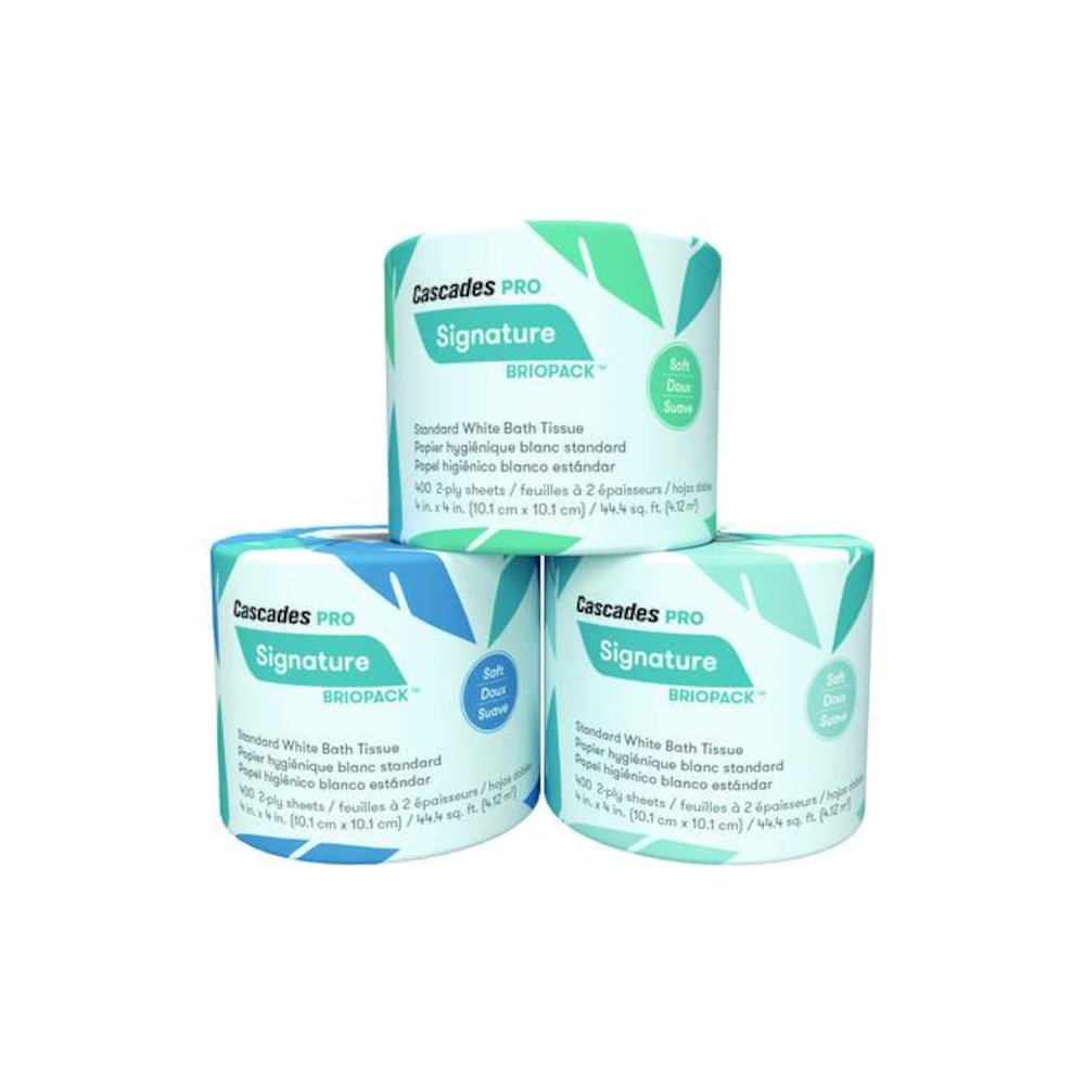 Signature Bath Tissue, Septic Safe, 2-Ply, White, 400 Sheets/Roll, 24 Rolls/Carton. Picture 3