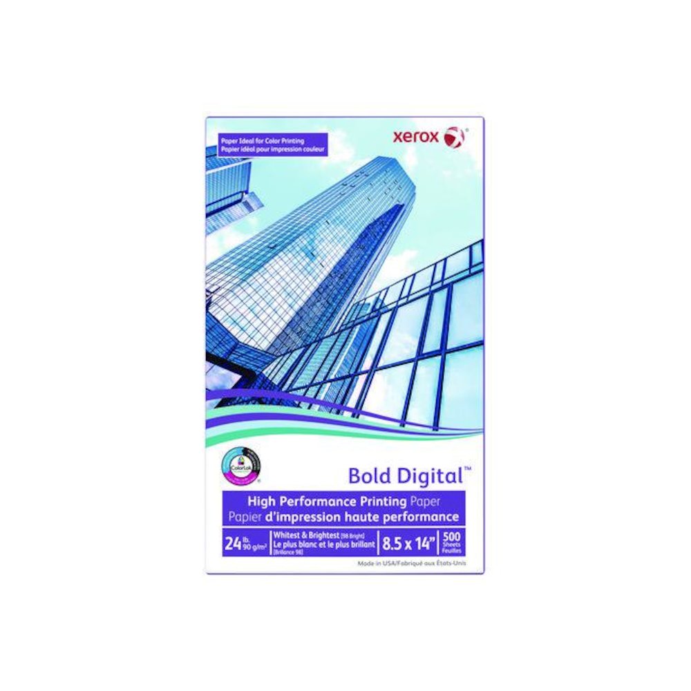 Bold Digital Printing Paper, 98 Bright, 24 lb Bond Weight, 8.5 x 14, White, 500 Sheets/Ream, 8 Reams/Carton. Picture 1