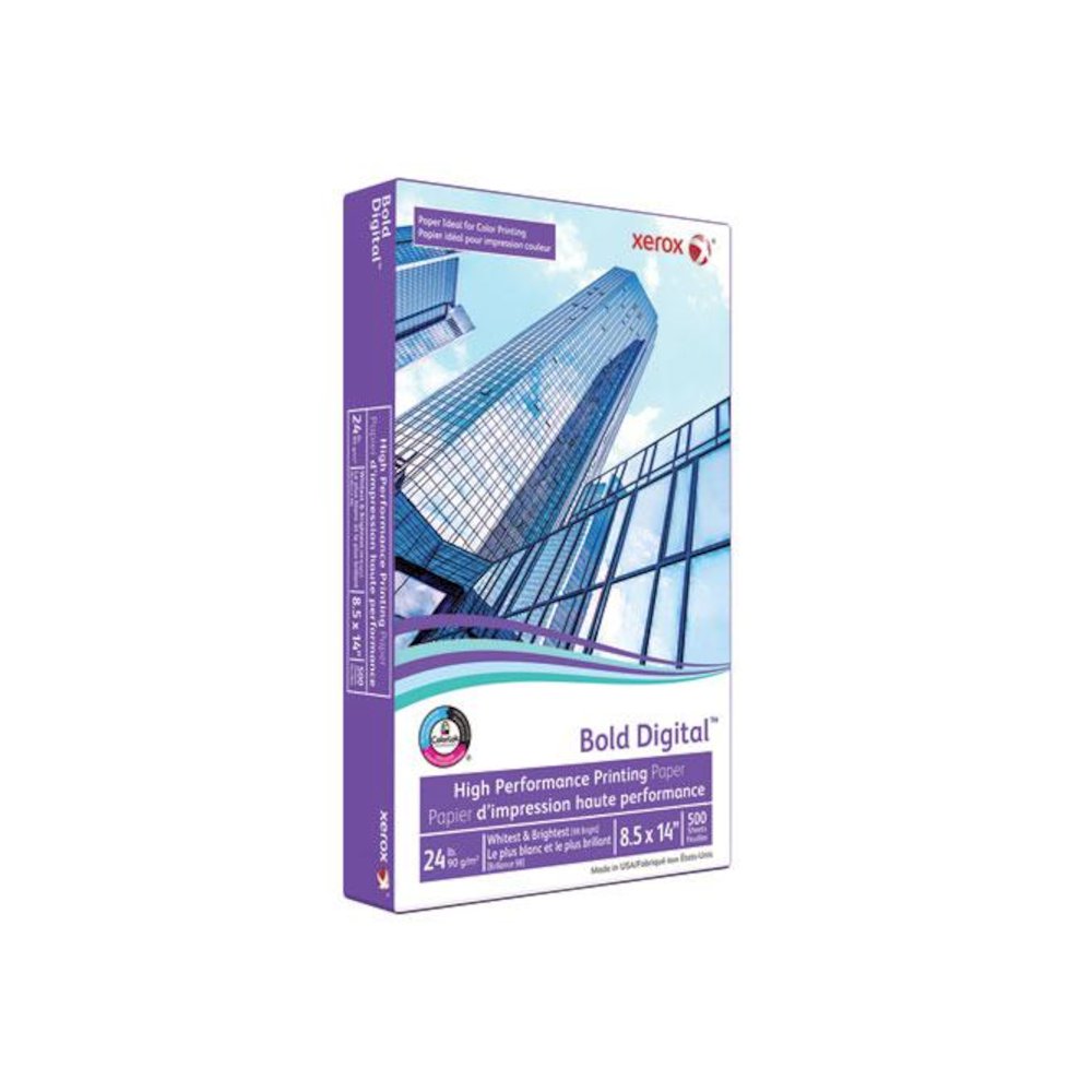 Bold Digital Printing Paper, 98 Bright, 24 lb Bond Weight, 8.5 x 14, White, 500 Sheets/Ream, 8 Reams/Carton. Picture 2