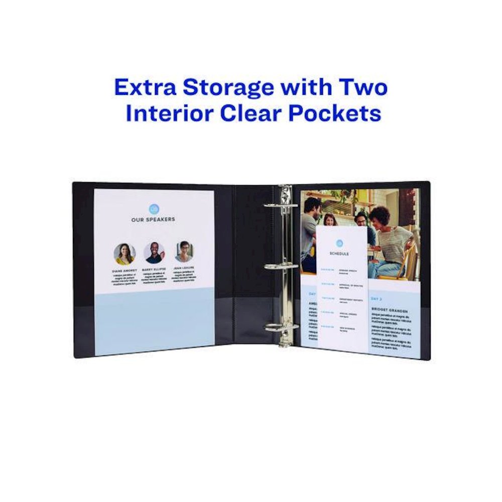 Showcase Economy View Binders with Slant Rings, 3 Rings, 2" Capacity, 11 x 8.5, White. Picture 5
