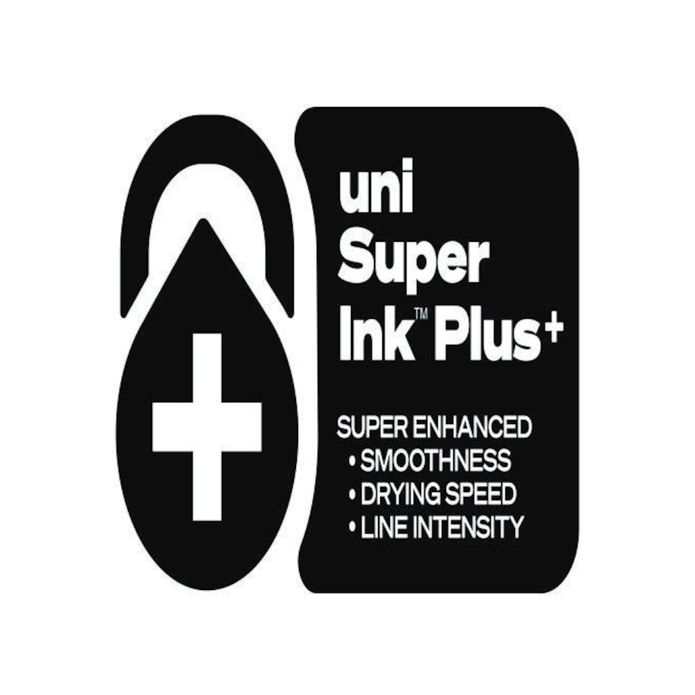 207 Plus+ Gel Pen, Retractable, Medium 0.7 mm, Black Ink, White Barrel, Dozen. Picture 10