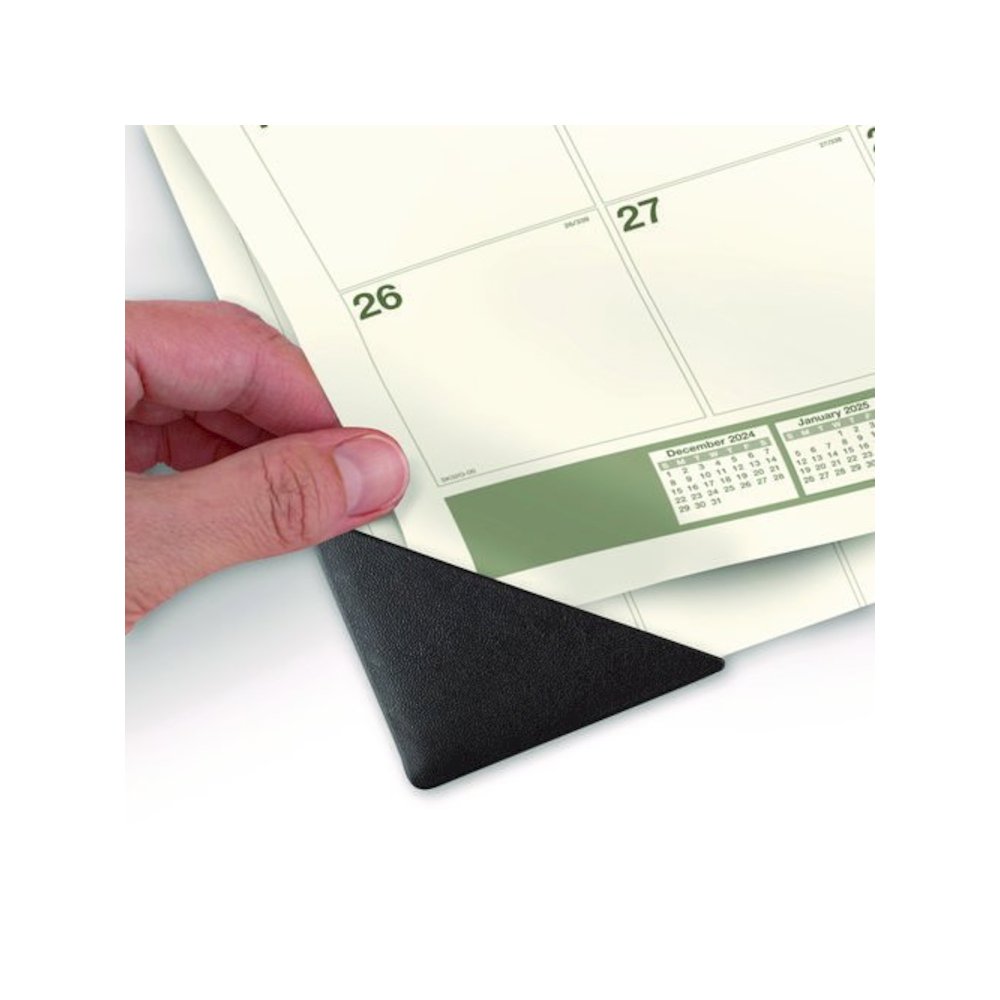 Recycled Monthly Desk Pad, 22 x 17, Sand/Green Sheets, Black Binding, Black Corners, 12-Month (Jan to Dec): 2026. Picture 4