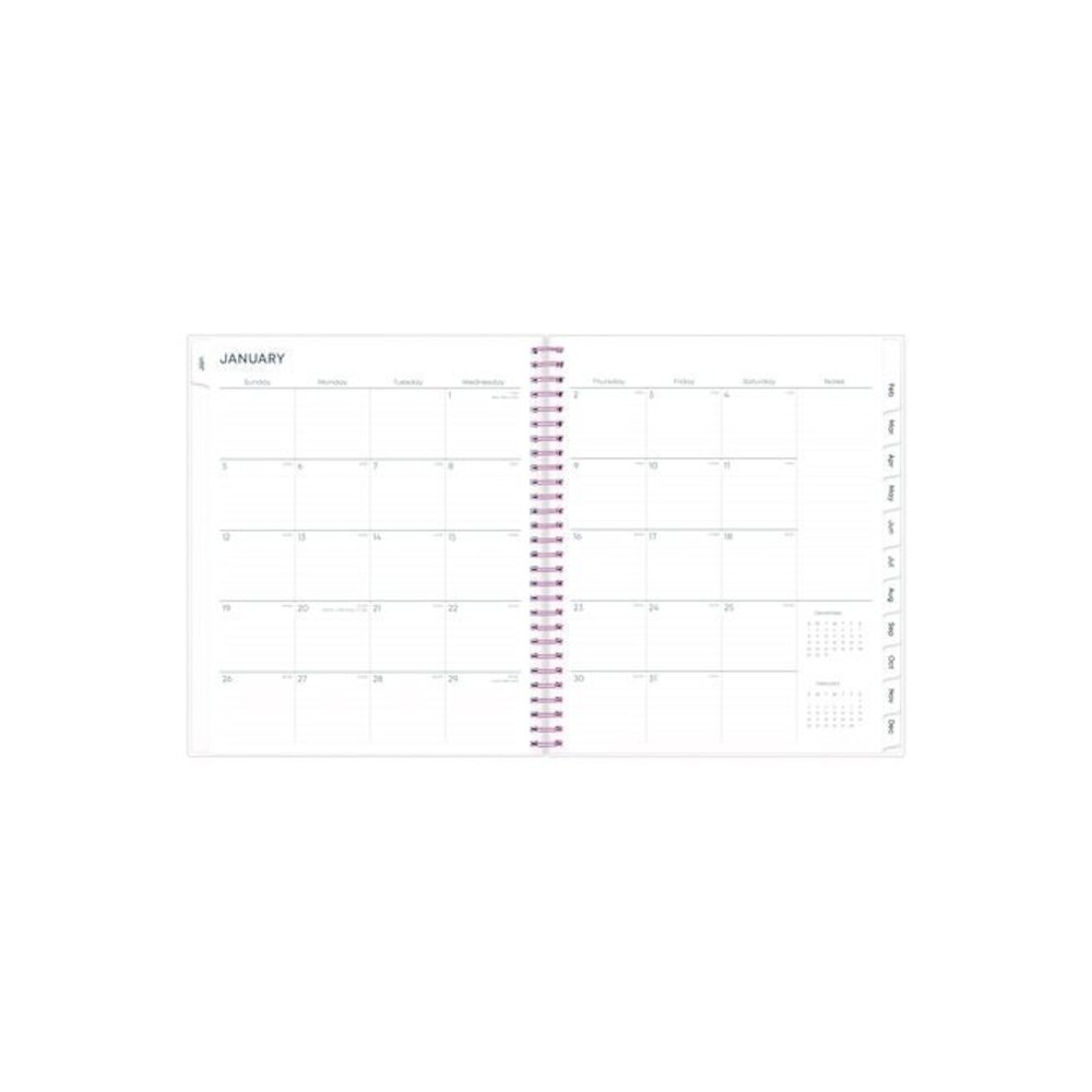 Joselyn Monthly Wirebound Planner, Floral Artwork, 10 x 8, Pink/Peach/Black Cover, 12-Month (Jan to Dec): 2026. Picture 3