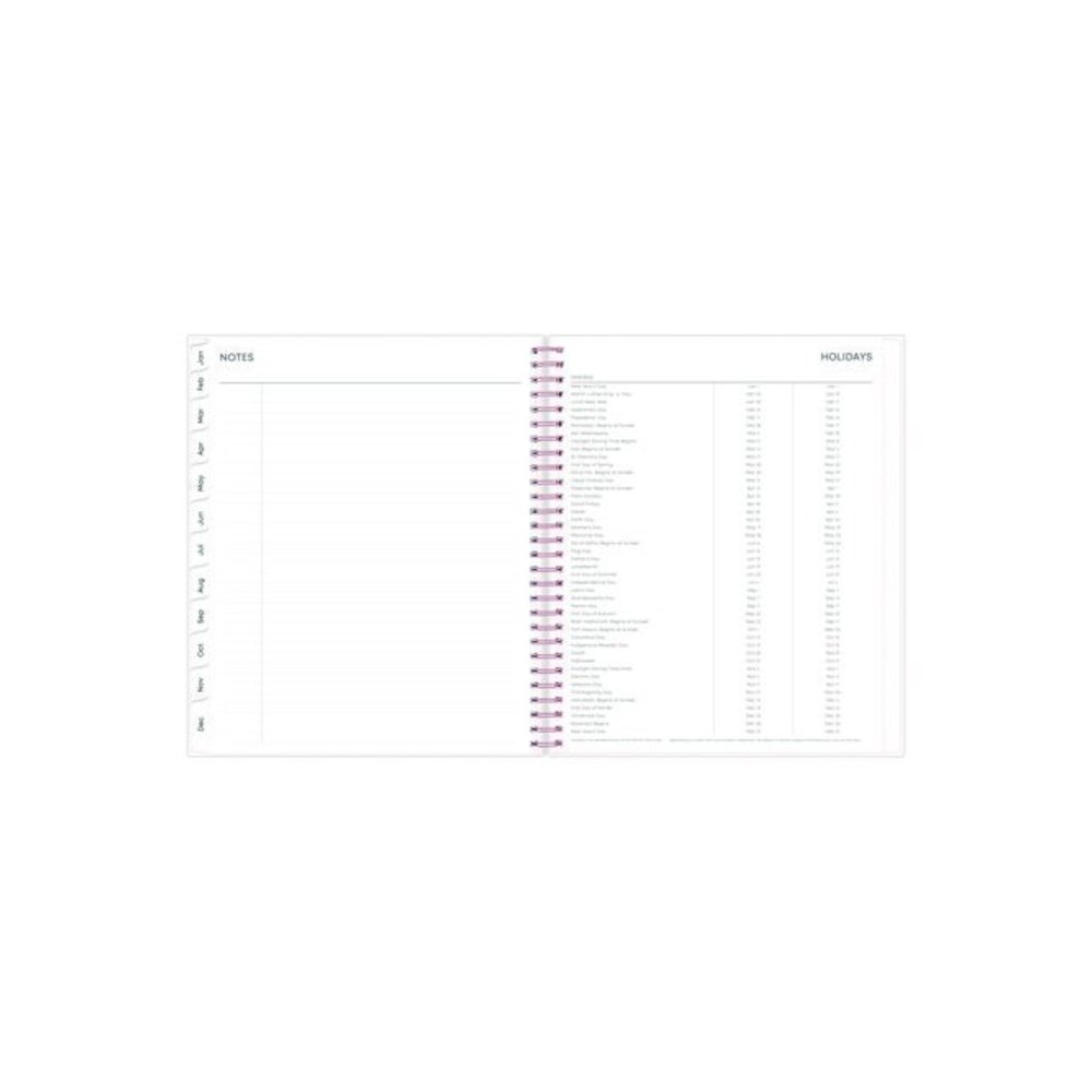 Joselyn Monthly Wirebound Planner, Floral Artwork, 10 x 8, Pink/Peach/Black Cover, 12-Month (Jan to Dec): 2026. Picture 6