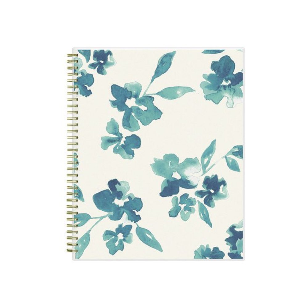 Bakah Blue Weekly/Monthly Planner, Floral Artwork, 11 x 8.5, Blue/White Cover, 12-Month (Jan to Dec): 2026. Picture 2