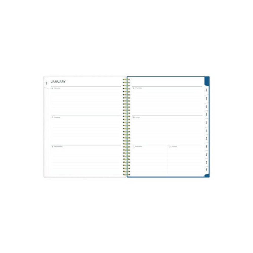 Bakah Blue Weekly/Monthly Planner, Floral Artwork, 11 x 8.5, Blue/White Cover, 12-Month (Jan to Dec): 2026. Picture 3