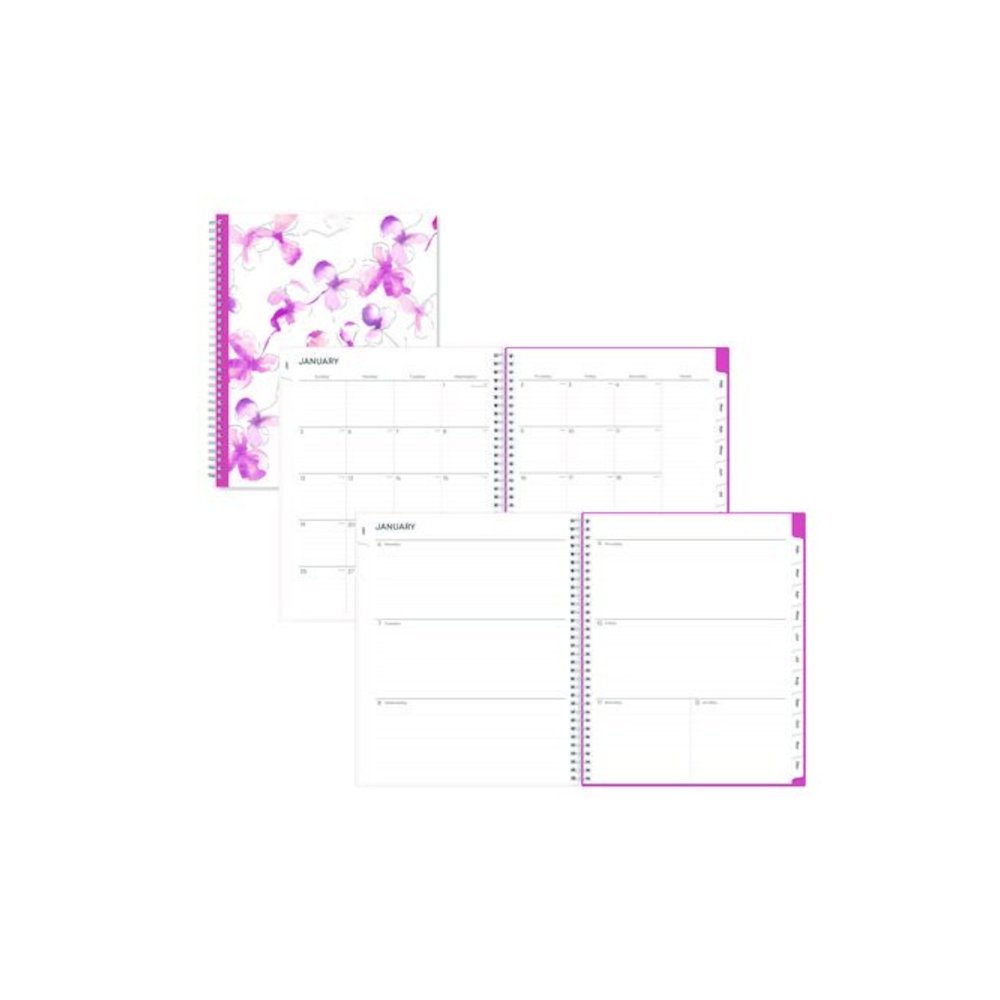 Breast Cancer Awareness Create-Your-Own Cover Weekly/Monthly Planner, Orchids Artwork, 11 x 8.5, 12-Month (Jan to Dec): 2026. Picture 1