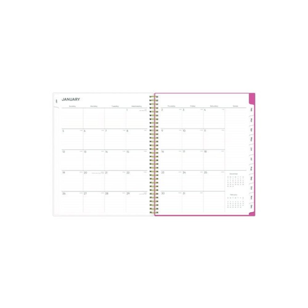Fly By Frosted Weekly/Monthly Planner, Butterflies Artwork, 11 x 8.5, Blush/Pink Cover, 12-Month (Jan to Dec): 2026. Picture 4