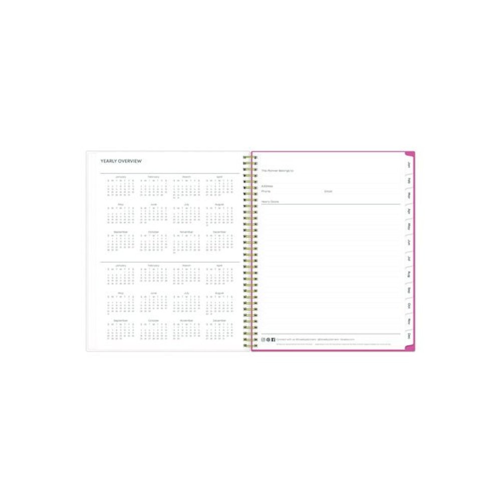 Fly By Frosted Weekly/Monthly Planner, Butterflies Artwork, 11 x 8.5, Blush/Pink Cover, 12-Month (Jan to Dec): 2026. Picture 5