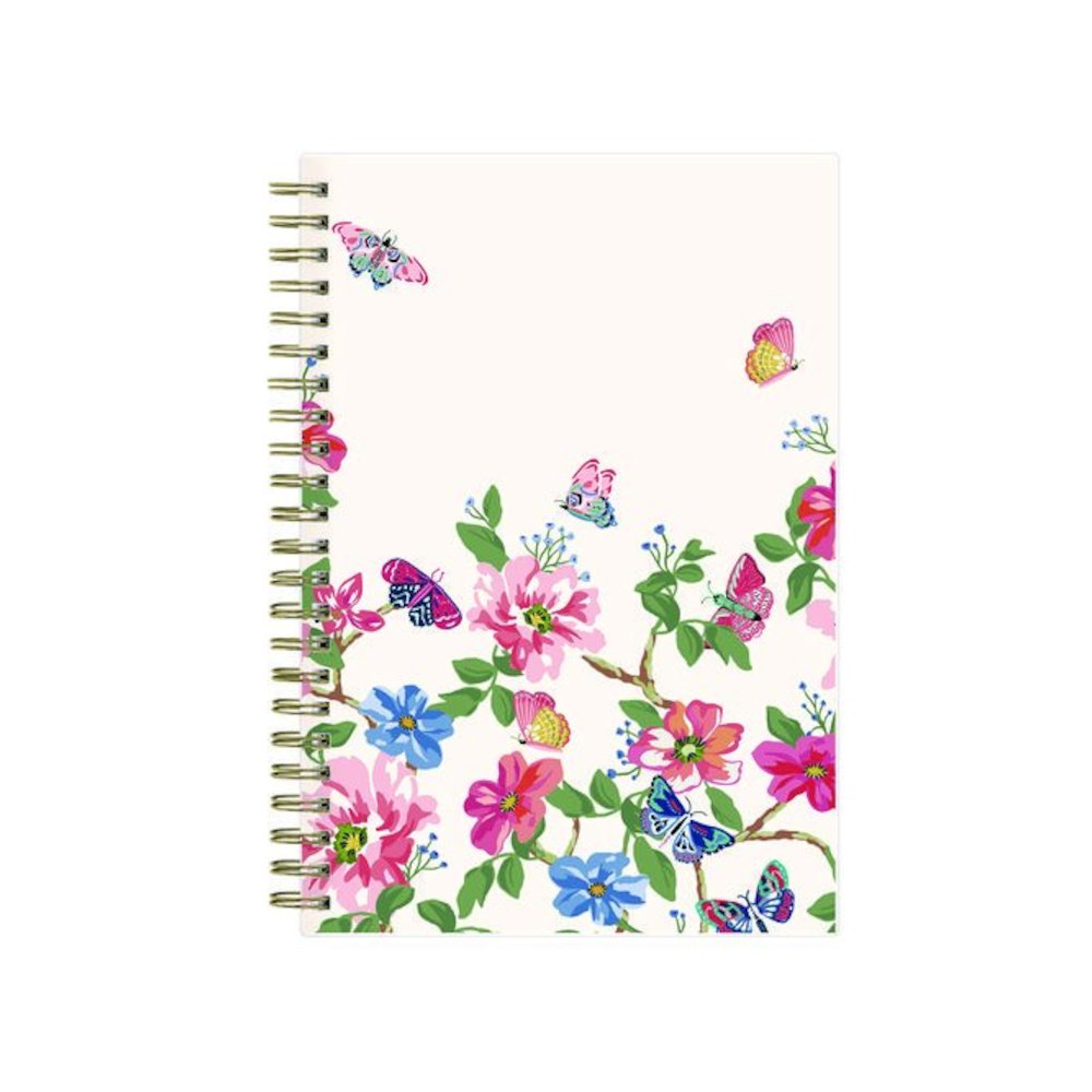 Fly By Frosted Weekly/Monthly Planner, Butterflies Artwork, 8 x 5, Blush/Pink Cover, 12-Month (Jan to Dec): 2026. Picture 2