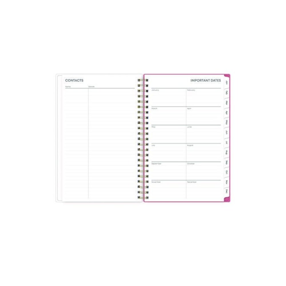 Fly By Frosted Weekly/Monthly Planner, Butterflies Artwork, 8 x 5, Blush/Pink Cover, 12-Month (Jan to Dec): 2026. Picture 6
