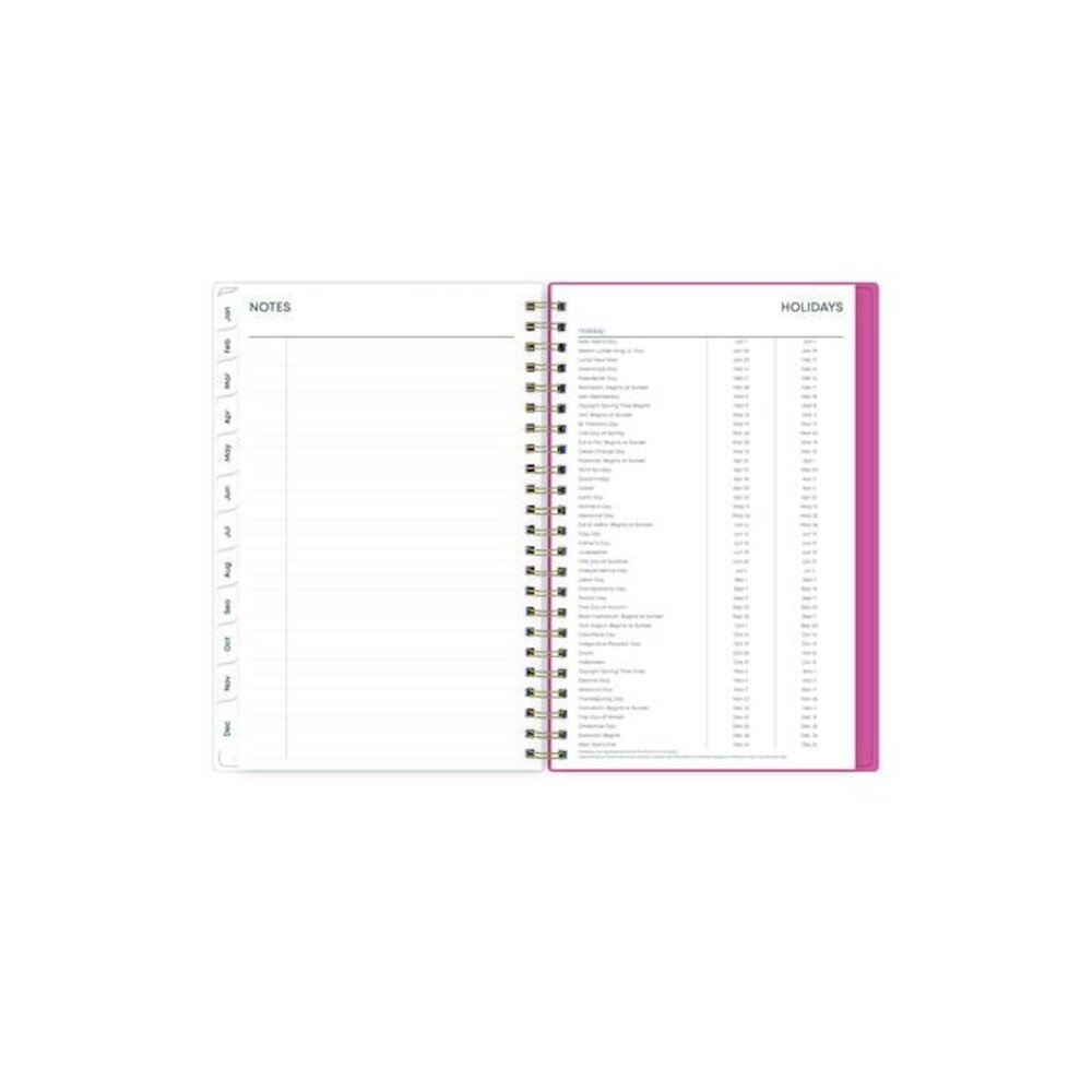 Fly By Frosted Weekly/Monthly Planner, Butterflies Artwork, 8 x 5, Blush/Pink Cover, 12-Month (Jan to Dec): 2026. Picture 7