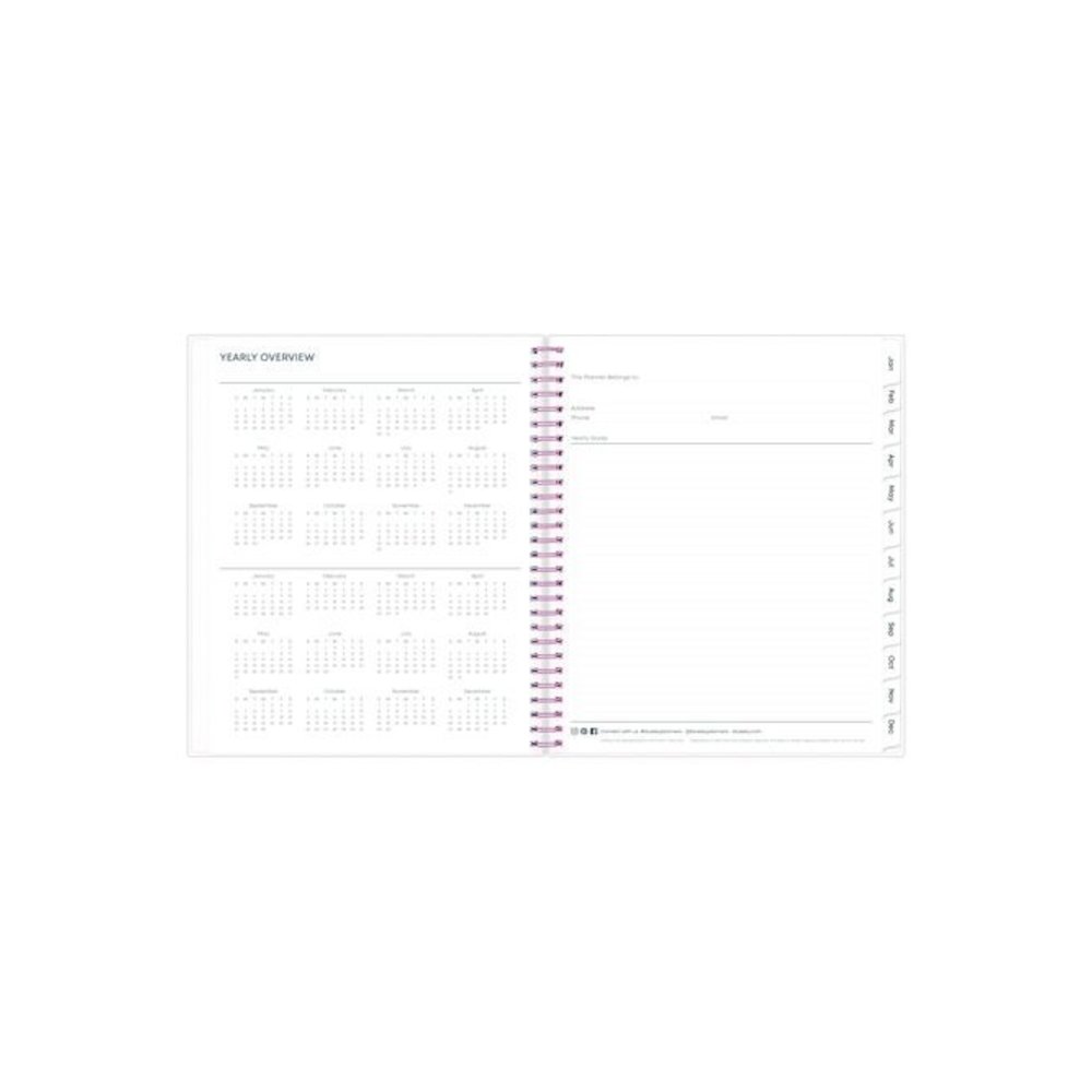 Joselyn Monthly Wirebound Planner, Floral Artwork, 10 x 8, Pink/Peach/Black Cover, 12-Month (Jan to Dec): 2026. Picture 4