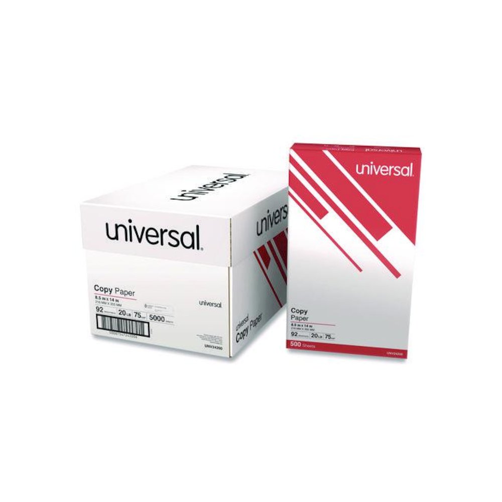 Legal Size Copy Paper, 92 Bright, 20 lb Bond Weight, 8.5 x 14, White, 500 Sheets/Ream, 10 Reams/Carton, 30 Cartons/Pallet. Picture 2