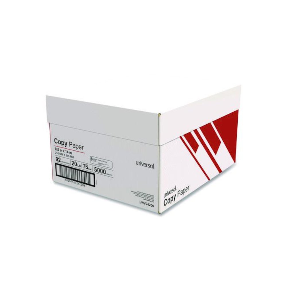 Legal Size Copy Paper, 92 Bright, 20 lb Bond Weight, 8.5 x 14, White, 500 Sheets/Ream, 10 Reams/Carton, 30 Cartons/Pallet. Picture 4