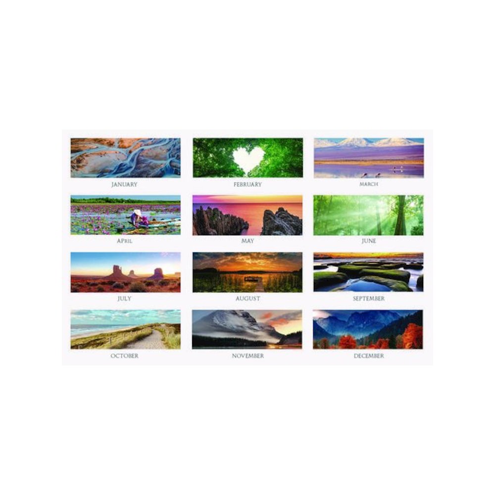 Earthscapes Recycled 3-Month Vertical Wall Calendar, Scenic Landscape Photography, 12.25 x 26, 14-Month: Dec 2025 to Jan 2027. Picture 3