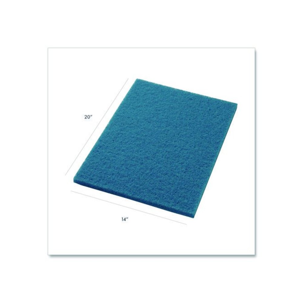 Cleaner Pad, 14 x 20, Blue, 5/Carton. Picture 2