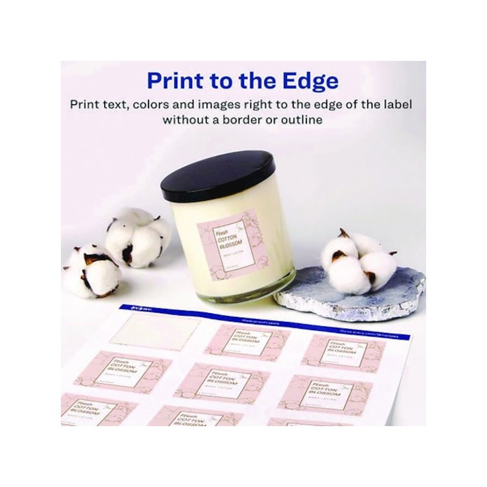 Laser/Inkjet Multipurpose Label, 2 x 2, White, 12/Sheet, 8 Sheets/Pack. Picture 8