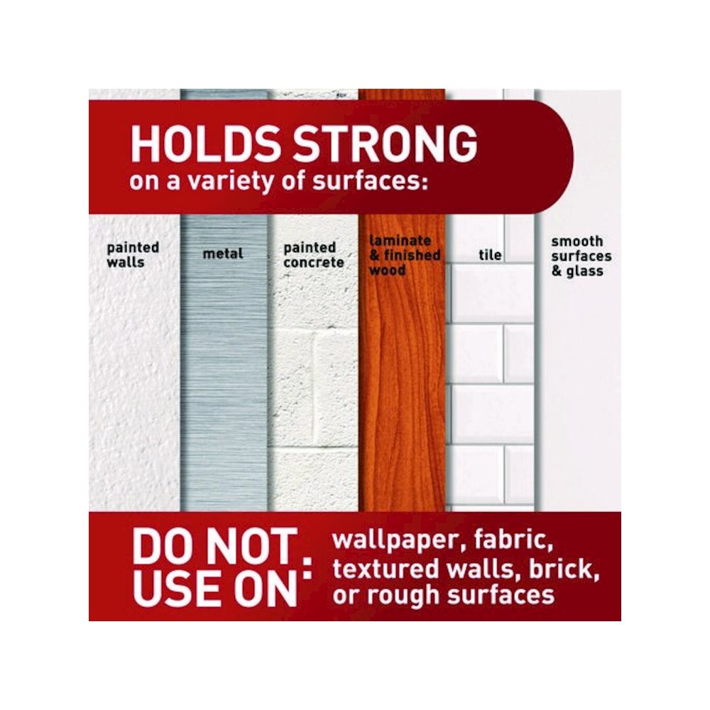 Damage-Free Hanging Picture Hanging Strip Pairs, Holds up to 3.75 lb, Large: 0.75" x 0.65", 20/Pack. Picture 4