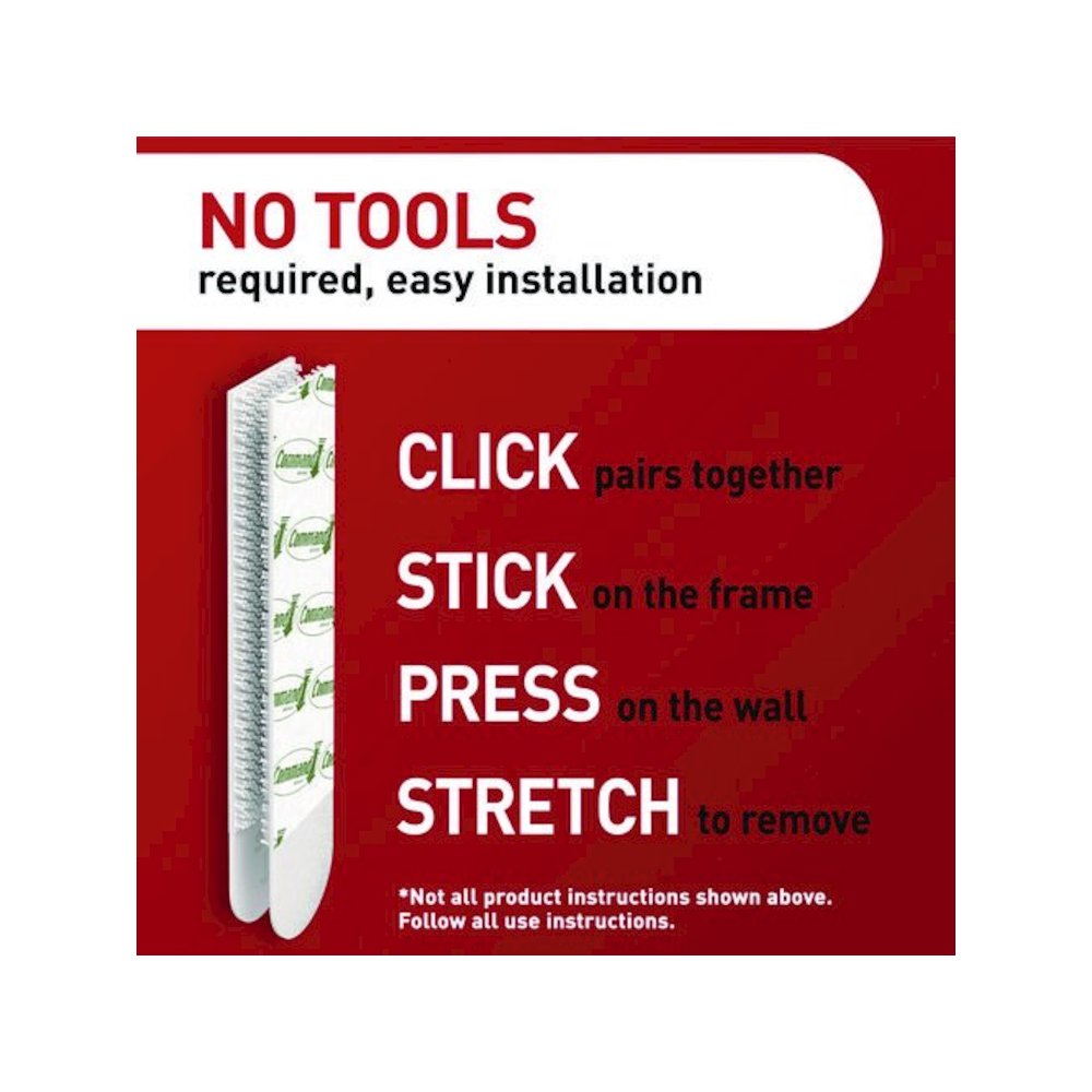 Damage-Free Hanging Picture Hanging Strip Pairs, Holds up to 5 lb, 16/Pack. Picture 7