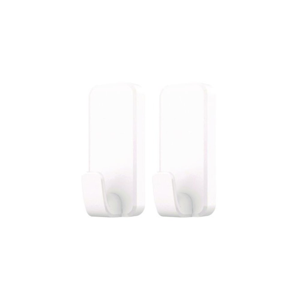 X-Large Utility Hooks, Plastic, White, Supports 10 lb, 2/Pack. Picture 1