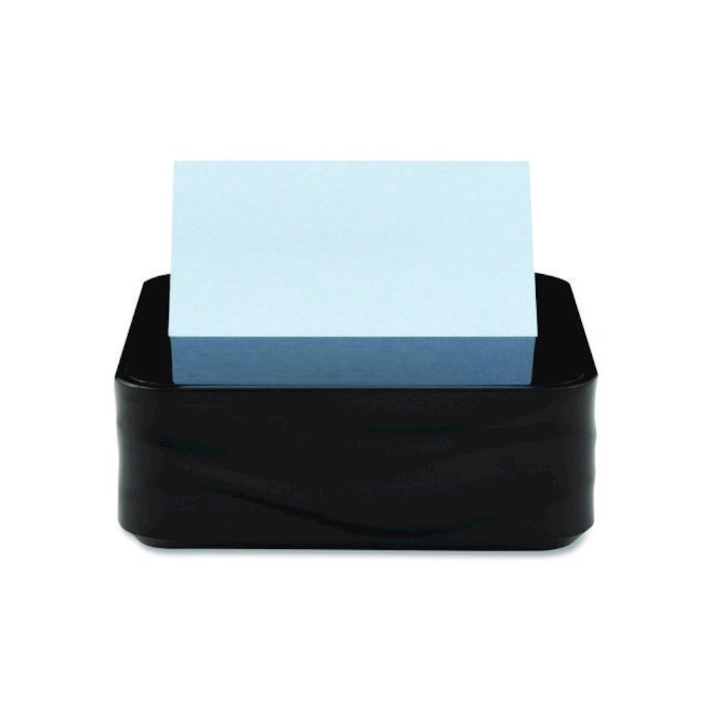 Wave Design Dispenser with Notes, For 3 x 3 Pads, Includes (3) 90-Sheet Simply Serene Collection Colors Pop-up Pads, Black. Picture 6