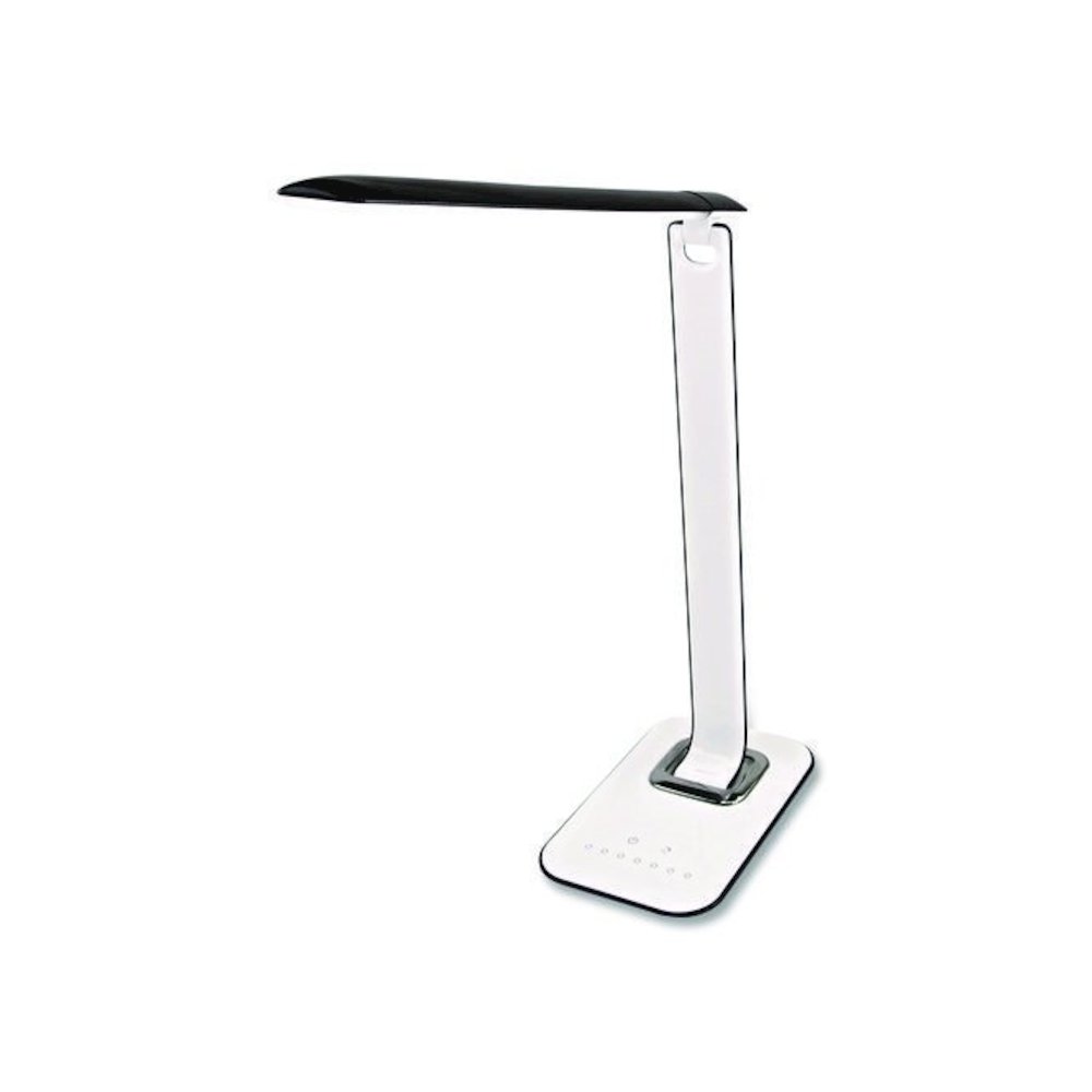 Turcom RelaxaLight Dimmable LED Desk Lamp with USB, Adjustable Neck, 16" to 28.5" High, White. Picture 2