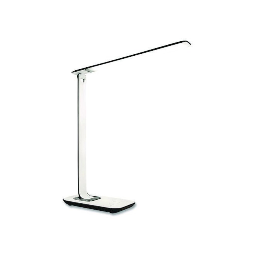 Turcom RelaxaLight Dimmable LED Desk Lamp with USB, Adjustable Neck, 16" to 28.5" High, White. Picture 1
