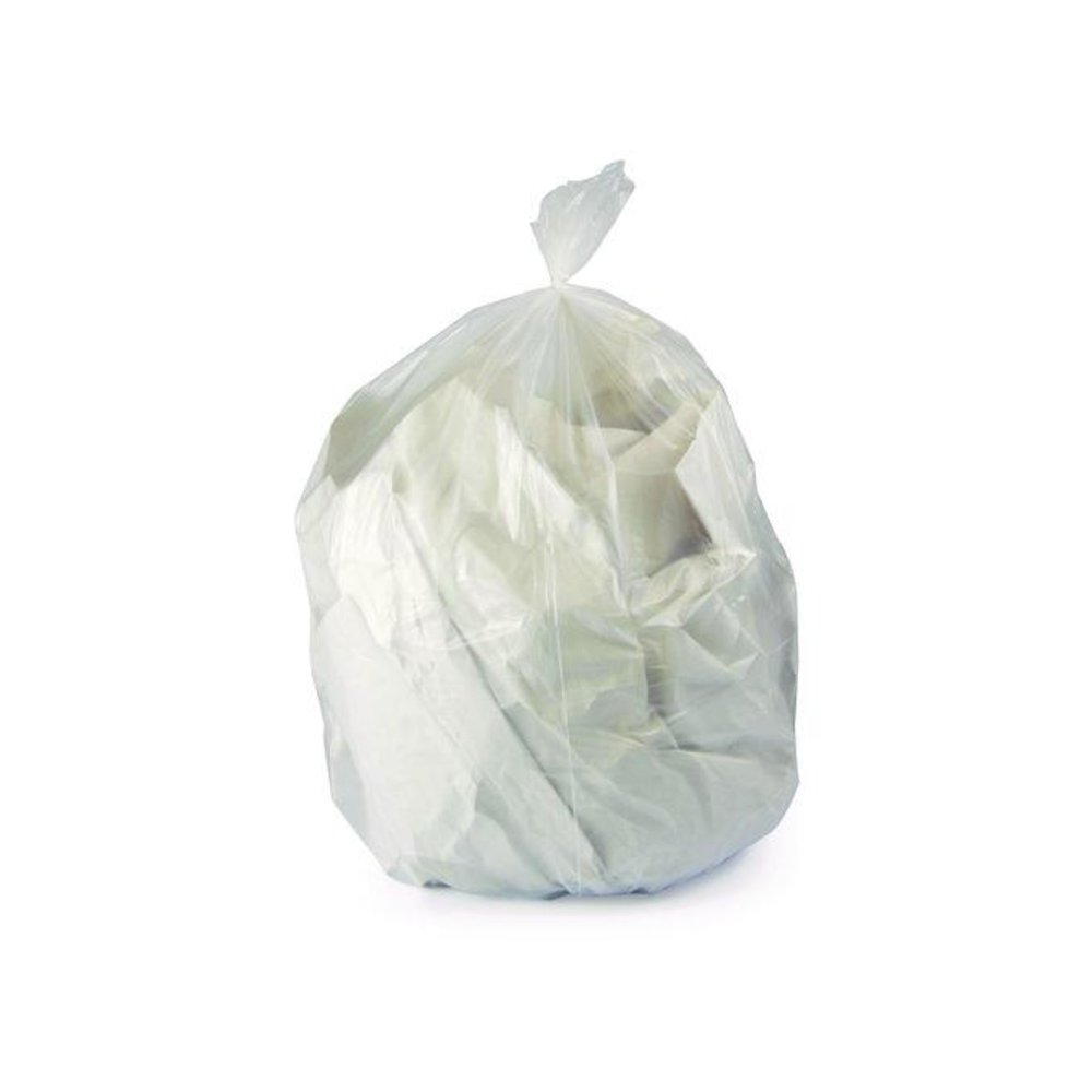 Linear Low-Density Can Liners, 16 gal, 0.5 mil, 24 x 32, Clear, 500/Carton. Picture 1